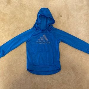 Adidas toddler girls blue lightweight fleece sweatshirt sz 4T